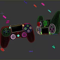 gamepad wireless gamepad game console accessories gamepad 3d model