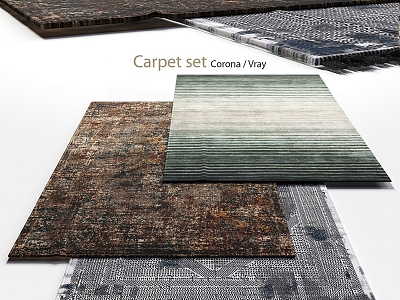 Ethnic fabric square carpet model