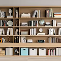 Bookcase Bookshelf Ornaments Book Decorative Cabinet 3d model