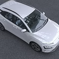 White Hyundai Car With Sleek Modern Exterior Design