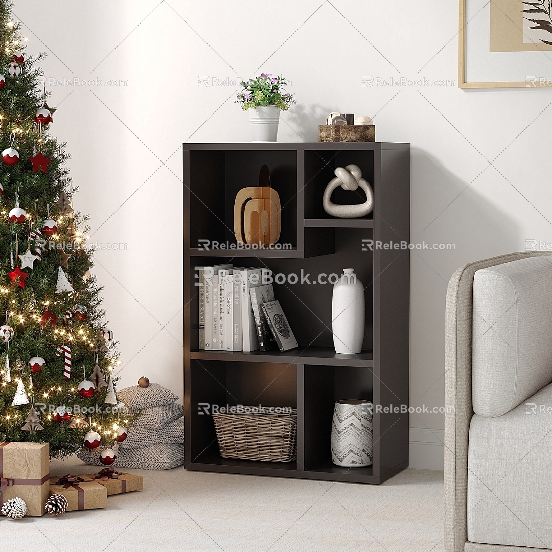 Italian Children's Storage Locker Side Cabinet Christmas Tree Atmosphere Sofa Ornaments 3d model