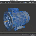 Industrial Electric Motor With Metal Housing Yellow Shaft And Terminal Box