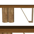 Nordic End View Desk 3d model