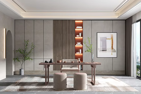 Modern Tea Room 3d model