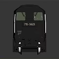 Black Train With Red Star And Identification Numbers 3d model