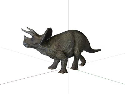 Lifelike Triceratops Reptile Figure With Three Horns Large Frill And Textured Skin 3d model
