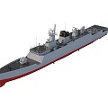 Type 056 frigate modern warship frigate 3d model