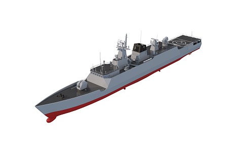 Type 056 frigate modern warship frigate 3d model