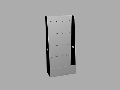 Metal Display Shelf with Multiple Hooks for Retail Store Modern Simple Design and Space Saving 3d model