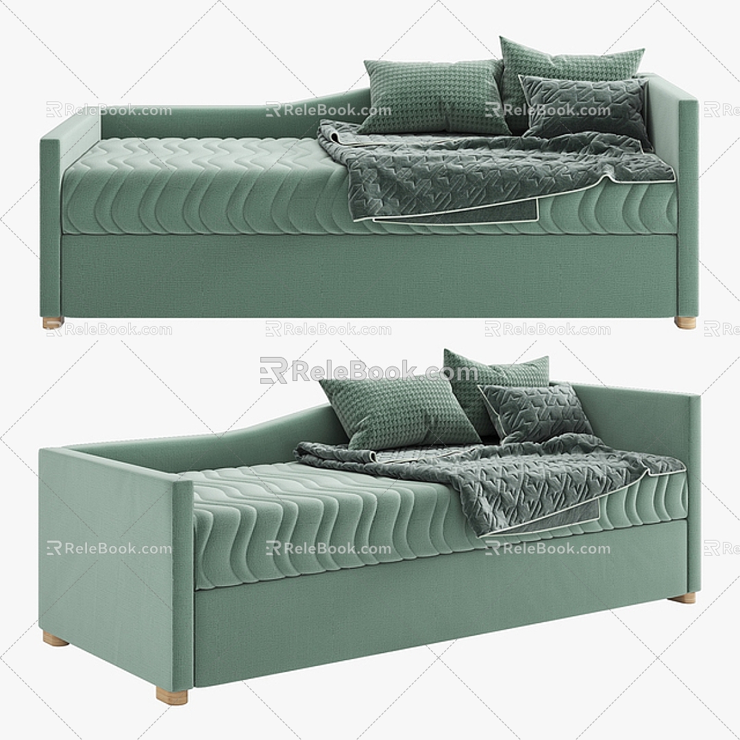 Modern fabric sofa bed 3d model