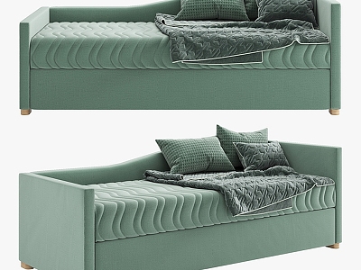 Modern fabric sofa bed 3d model