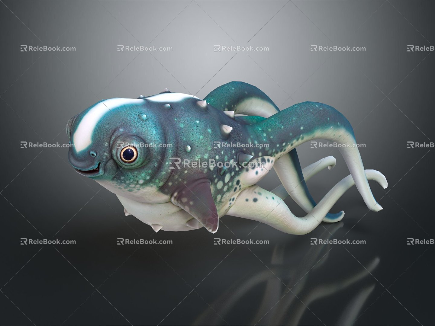 Octopus Monster Modern Fish Monster 3d model