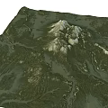 Natural Garden Landscape With Mountainous Terrain Rocky Outcrops And Snow Capped Peaks