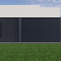 Modern Black Metal Fence Design for Outdoor Space with Green Grass and White Wall
