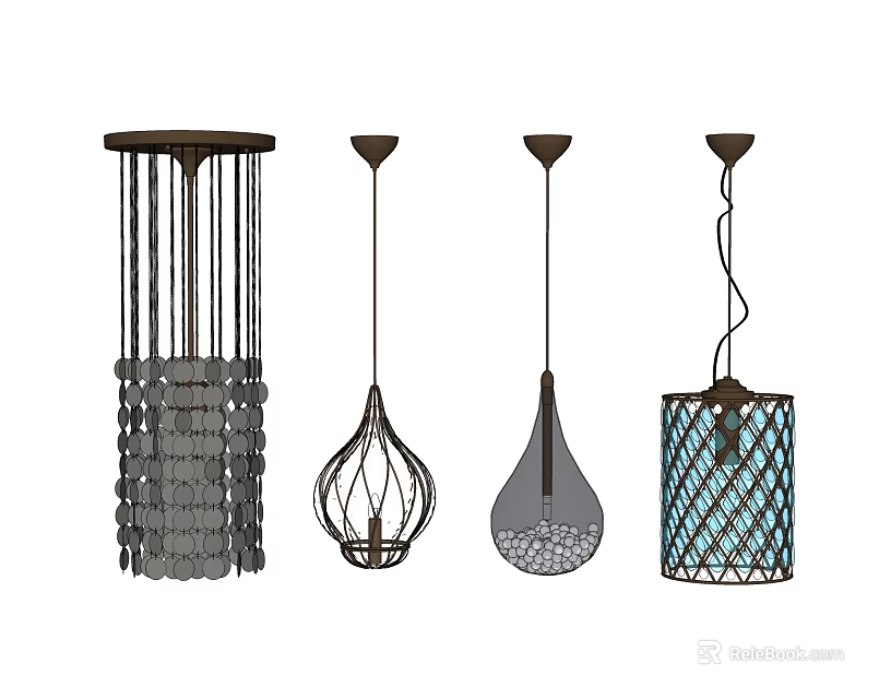 Different Crystal Chandelier Designs With Decorative Hanging Light Styles For Home Decor 3d model 