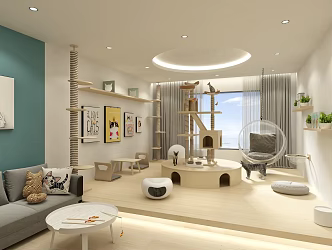 Modern Cat Cafe 3d model