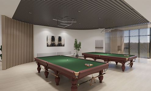 Modern Billiard Room 3d model