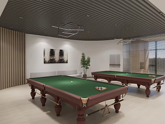 Modern Billiard Room 3d model