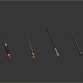 Magical Wands Featuring Various Colors Decorative Designs Top Balls Stripes And Wooden Handles