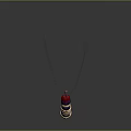 Fashionable Colorful Striped Pendant Necklace With Red Top And Unique Design