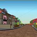 Modern Townhouse Row With Lush Greenery Pedestrian Path And Family Friendly Environment