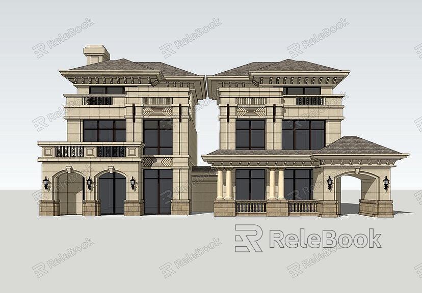 French Style Villa model