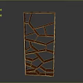 Red Geometric Cutout Decorative Screen For Modern Home Living Room Decor