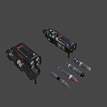 Sci-fi missile launcher 3d model