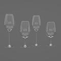 Red wine glass goblet wine set wine glass wine glass 3d model