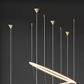 Modern Spiral Chandelier Design With Illuminated Metal And Wooden Rings For Interior