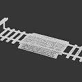 Wooden Railroad Track Structure With Planks And Ties On Dark Background