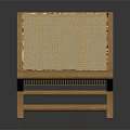 Simple Modern Lounge Chair With Woven Rattan Seat And Wooden Frame