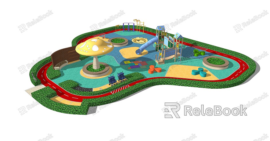 Children's activity area Modern play equipment model