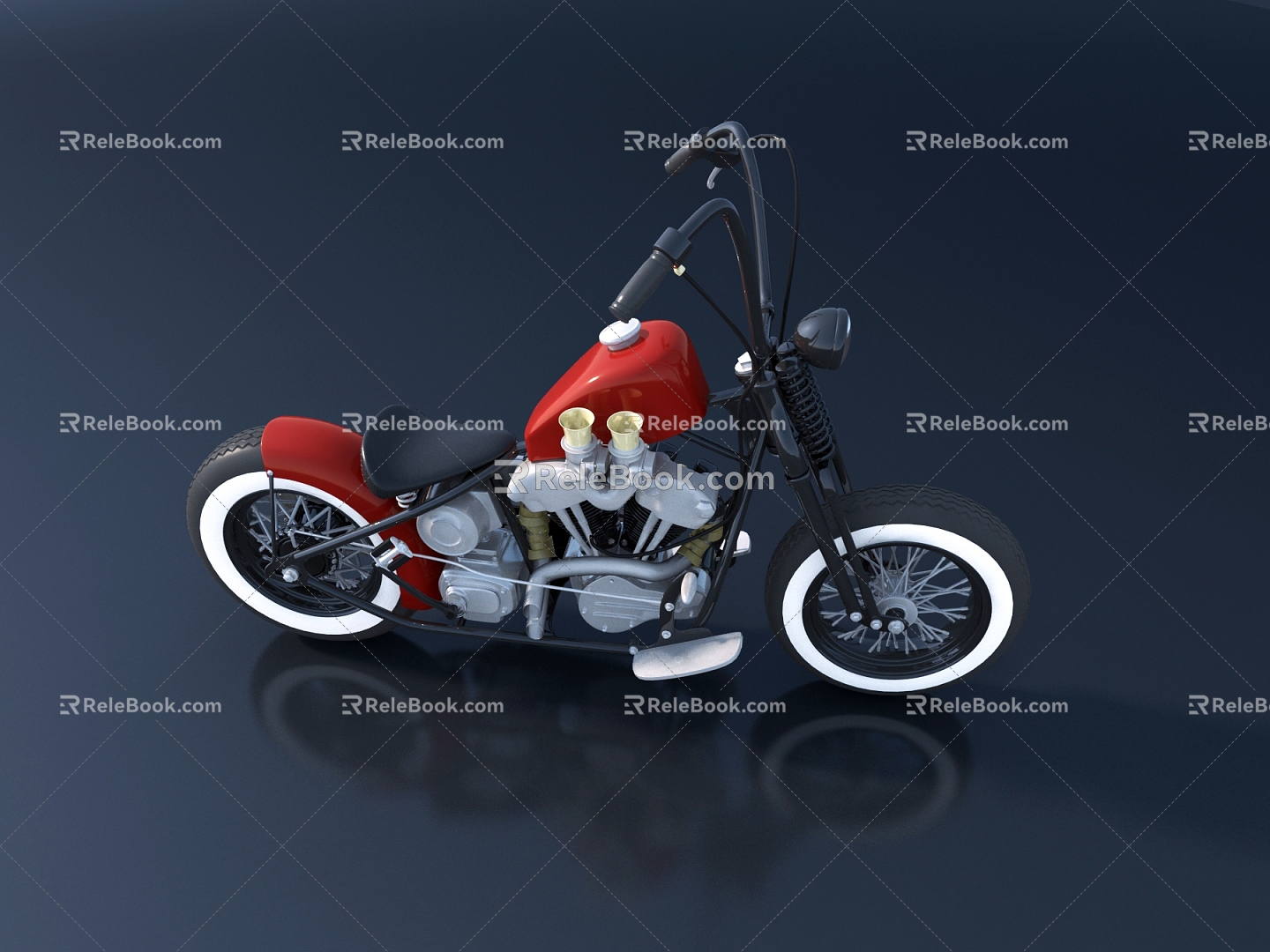 Modern motorcycle vehicle 3d model