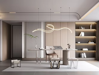 Modern study 3d model