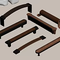 Modern Stylish Furniture Handles with Leather and Metal Design for Cabinets and Drawers