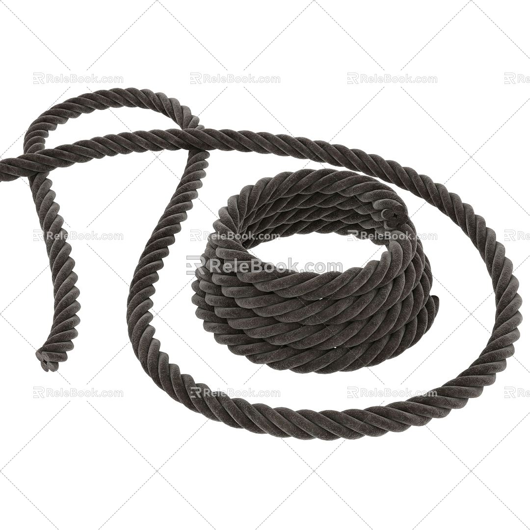 Modern Rope Rope Hemp Rope Rope Lanyard Lasso Wire Rope Cable Wire 3d model