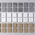Modern Switch Socket Panel 3d model