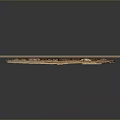 Intricate Wooden Arched Decorative Element With Detailed Carved Patterns