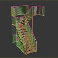Modern Wooden Staircase With Black Metal Railings Open Design And Reflective Surface