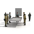 Game Movie Military Characters Standing Around Table In Strategic Scene