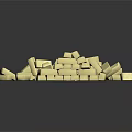 Golden Small Square Metal Household Items For Practical Daily Use And Decoration