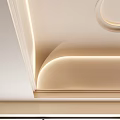 Modern Ceiling Design With Recessed LED Strips And Elegant Plaster Moldings