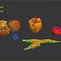 Colorful Fresh Vegetables Display With Yellow Bell Pepper Red Tomato And Carrot