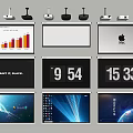 Modern Projector Projection Curtain 3d model
