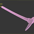 Modern pickaxe mine pickaxe cross draft steel tool 3d model
