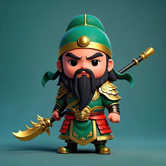 Cartoon Guan Gong ornaments 3d model