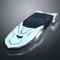 Futuristic Silver Cosmic Exploration Vehicle With Open Top And Aerodynamic Design