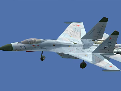 Su-27 Sukhoi Fighter World War II Aircraft MiG Soviet Union Fighter Phantom Low Face Low Number Low Model Simple Model Game Movie Level Super Realistic 3d model