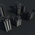 Modern High Rise Residential Buildings With Multiple Units And Blue Sky Background